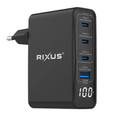 100W GaN USB-C Hurtig Oplader – 4 Porte & Digitalt Display - reFix.dk