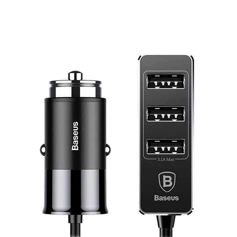 Baseus enjoy together biloplader med 3 output - reFix.dk