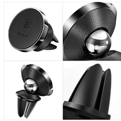 Baseus magnetisk læder mobilholder med kabelklip - 3 - reFix.dk