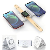 Dudao 3i1 trådløs oplader (15W) - Hvid - reFix.dk