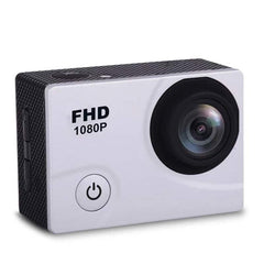 Full HD sports aktion kamera / wide-angle / vandtæt / tilbehør (m/WiFi)