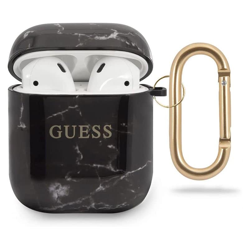 Guess TPU Marble cover til AirPods - sort marble - reFix.dk