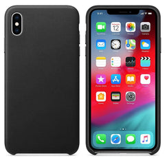 Læder cover til iPhone XS Max sort - reFix.dk