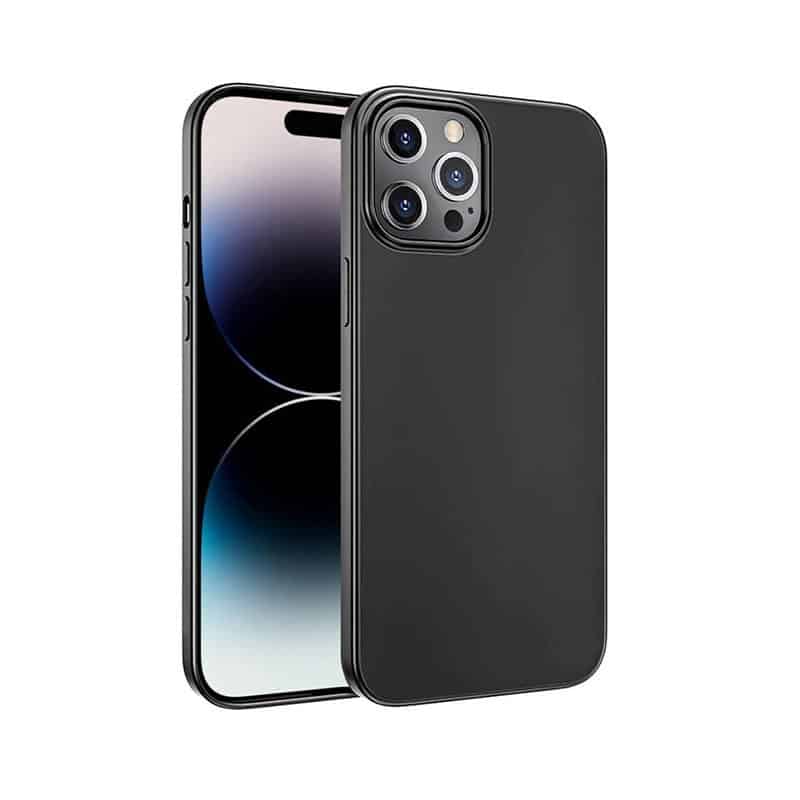 Okkes basic iPhone 14 serien cover - sort - reFix.dk