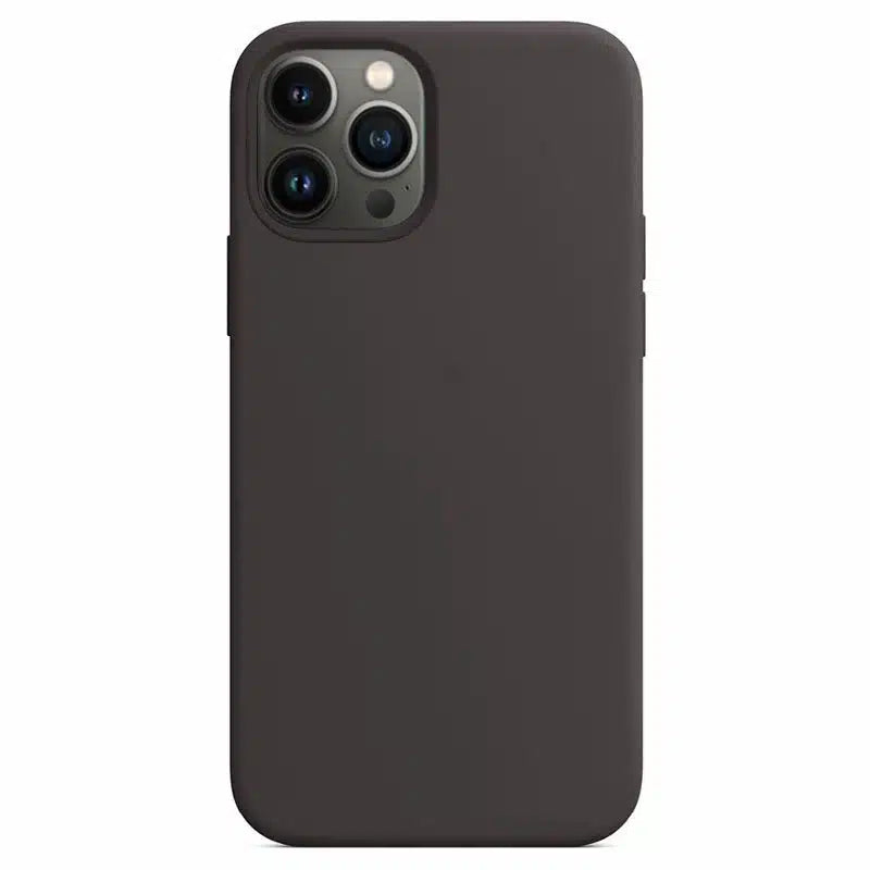 Premium silikone cover med MagSafe til iPhone 12 | 12 Pro - sort - reFix.dk