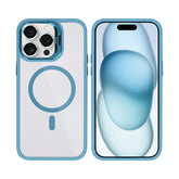 Premium clear case med MagSafe til iPhone 15 Pro Max - Lyseblå - reFix.dk