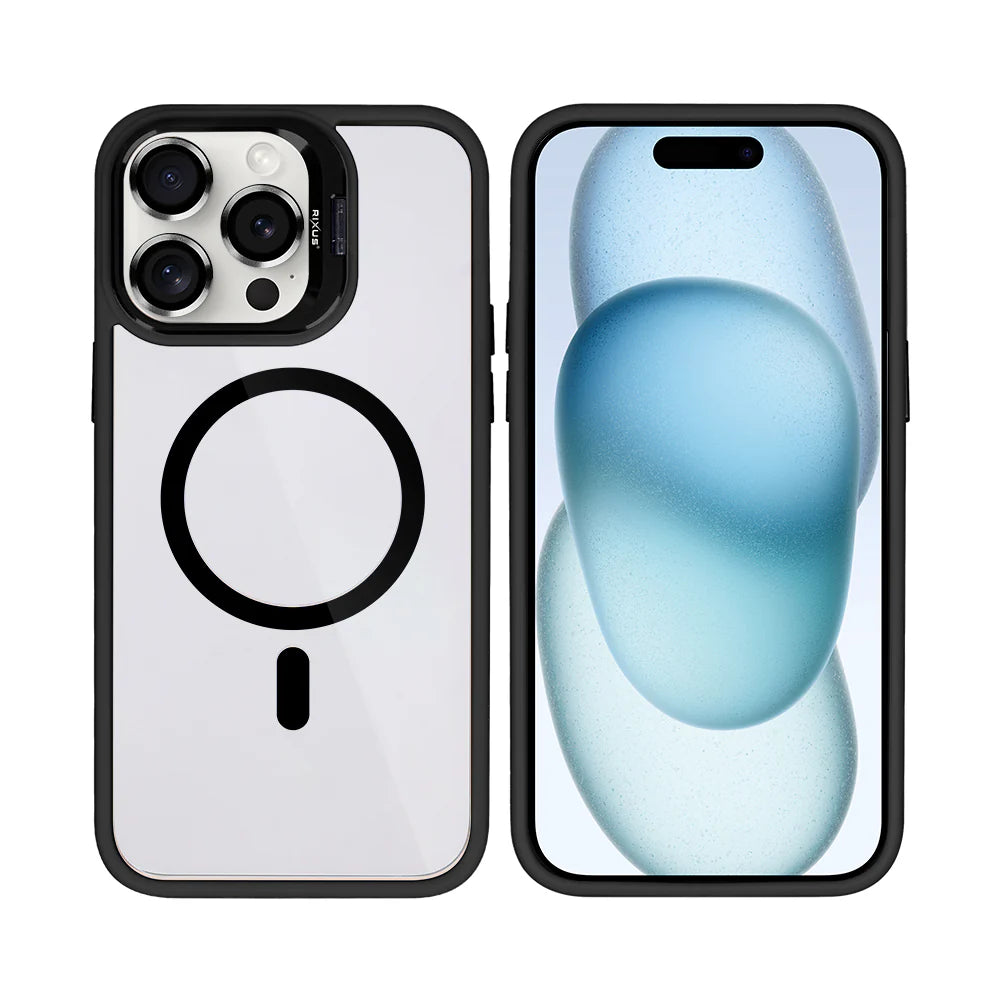 Premium Clear case med MagSafe til iPhone 15 Pro Max - Sort - reFix.dk