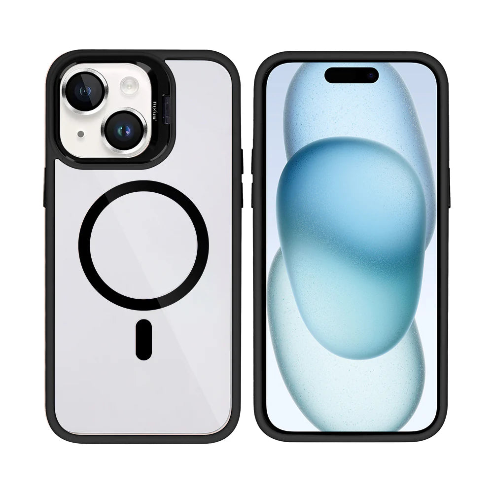 Premium clear case med MagSafe til iPhone 15 - Sort - reFix.dk