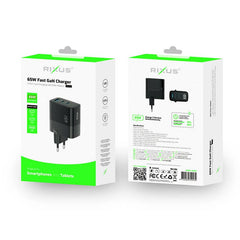 Rixus PD 65W hurtig oplader 2 - reFix.dk