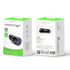 Rixus RXCC12 biloplader med USB-C PD + QC (38W)