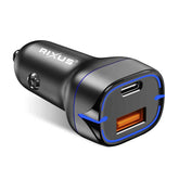 Rixus RXCC13 biloplader med USB-C PD + QC (38W)