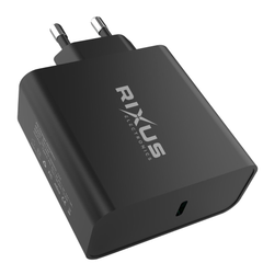 Rixus 65W Universel USB-C Oplader - sort - 1 - reFix.dk