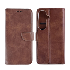 Samsung S26 læder flip cover - Brun - reFix.dk