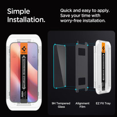 Spigen EZ Fit Glas.TR Skærmbeskyttelse til iPhone 17 Pro Max - 3 - reFix.dk
