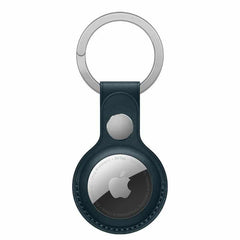 AirTag læder cover - mørkeblå - reFix.dk