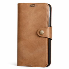 Alcantara flip cover til iPhone XS Max -Brun - reFix.dk