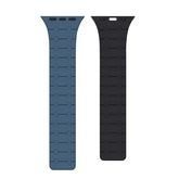 Apple Watch Magnetisk silikone rem til 42 / 44 / 45 / 49mm - Blå/Midtnat - reFix.dk