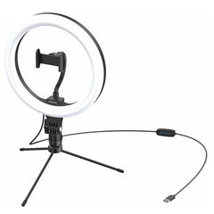 Baseus Live Stream / Selfie LED Ring Light m. Mobilholder & Tripod - reFix.dk