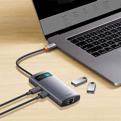 Baseus Metal Gleam 4-i-1- USB-C Hub 2 - reFix.dk