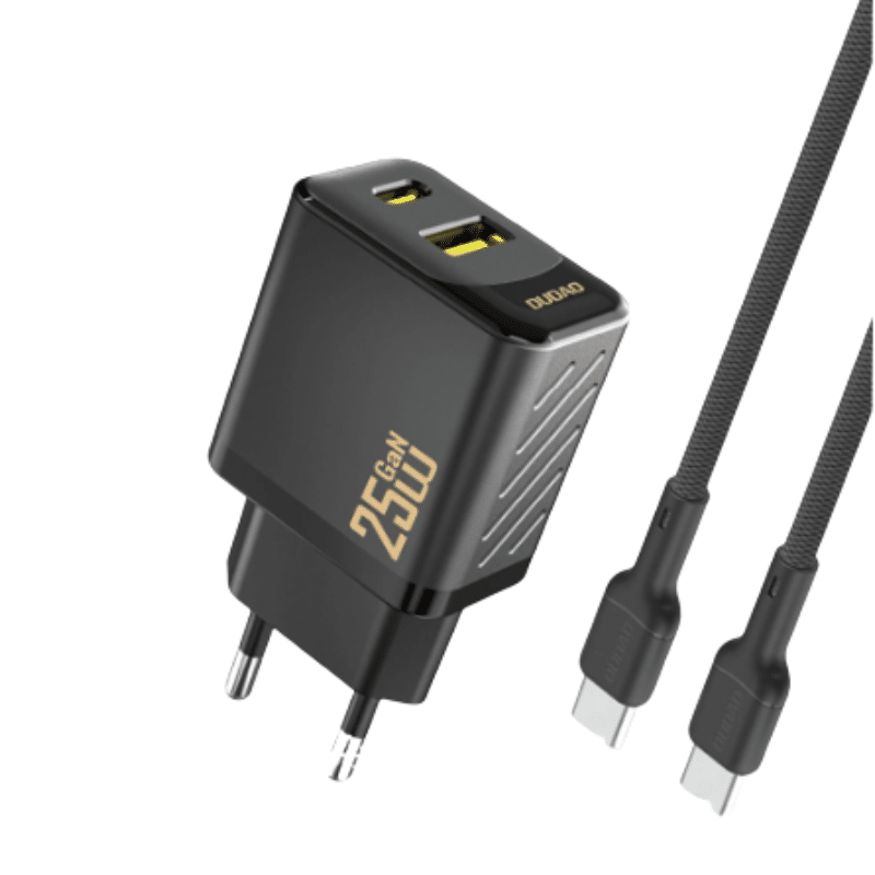 Dudao A26T 25W GaN hurtig oplader (+ USB-C kabel) - reFix.dk