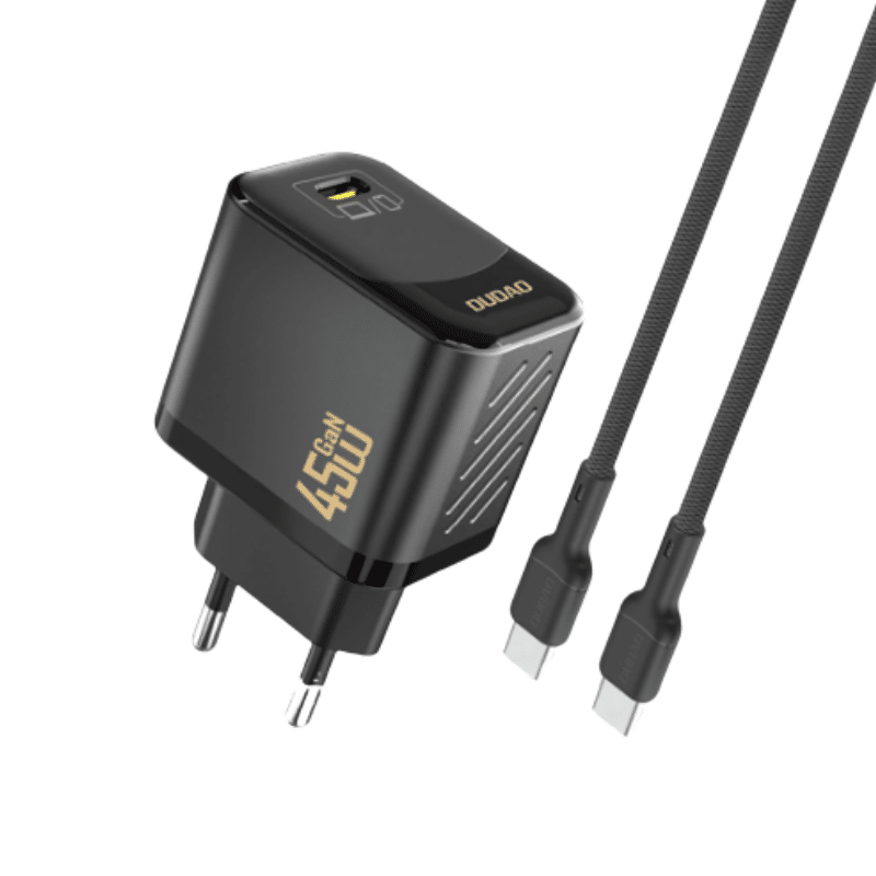 Dudao A28 45W GaN hurtig oplader (+ USB-C kabel) - reFix.dk