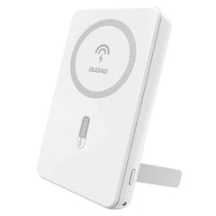Dudao K14S+ 10000mAh powerbank med USB-C / USB-A / MagSafe med stativ - Hvid - reFix.dk
