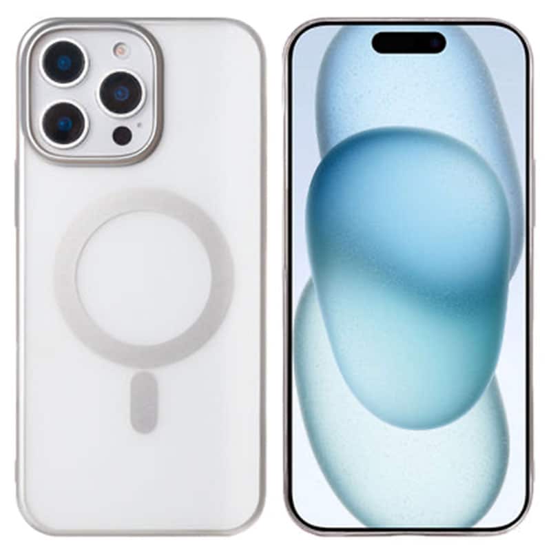 iPhone 15 Pro instinct mag cover - Sølv - reFix.dk