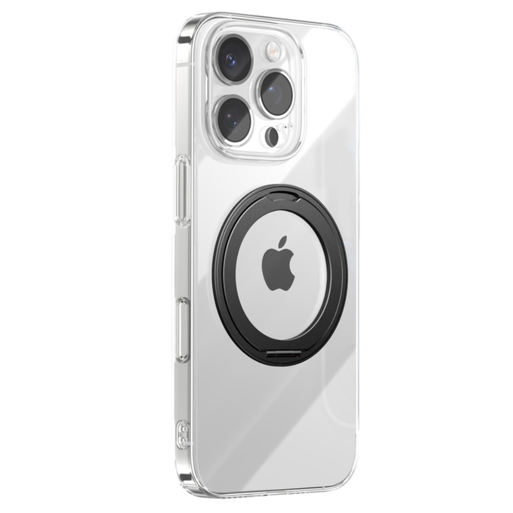 iPhone 16 Pro MagSafe Cover med 360 Graders Ringholder - Sort - reFix.dk