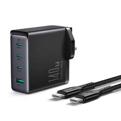 Joyroom 140W GaN hurtig oplader - 3xUSB-C og 1xUSB (UK Stik) - reFix.dk