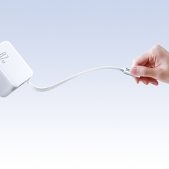 Joyroom 67W GaN Oplader Med Indbygget USB-C Kabel - Hvid - 1 - reFix.dk