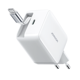 Joyroom 67W GaN Oplader Med Indbygget USB-C Kabel - Hvid - reFix.dk