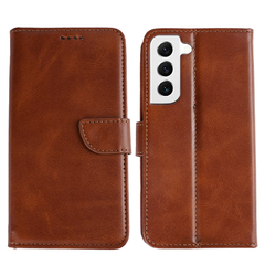 Rixus Læder flip cover til Samsung A22 5G - Brun - reFix.dk