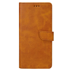 Rixus Læder flip cover til Samsung A22 5G - Lys brun - reFix.dk