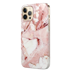 Marble cover til iPhone 12 Pro Max - Lyserød marble - reFix.dk