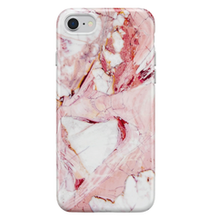 Marble cover til iPhone SE (2022 / 2020) / 8 / 7 - Lyserød marble - reFix.dk