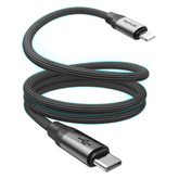 Magnetisk USB-C til Lightning Opladningskabel (30W) - Sort - reFix.dk