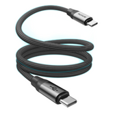 Magnetisk USB-C til USB-C Opladningskabel (60W) - Sort - reFix.dk