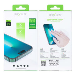 Matte full cover skærmbeskyttelse til iPhone 16 Plus - Pakkens indhold - reFix.dk