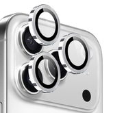 Metal kamera linse beskyttelsesglas til iPhone 17 Pro, 17 Pro Max - Sølv - reFix.dk