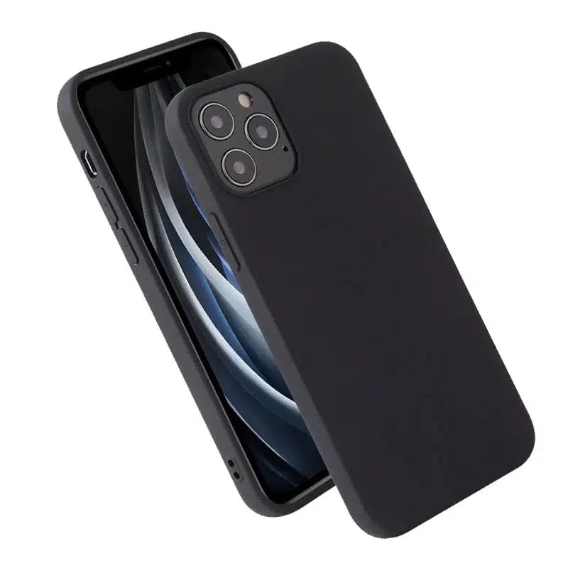 OKKES Basic TPU cover til iPhone 12 - sort - reFix.dk