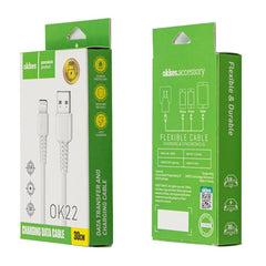 Okkes USB til Lightning opladerkabel (30cm) - Pakkens indhold - reFix.dk