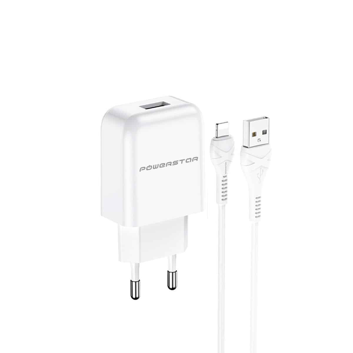 Powerstar Herkules hurtig oplader med lightning kabel - reFix.dk