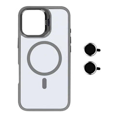 Premium clear case med MagSafe til iPhone 16 - Titanium grå - reFix.dk