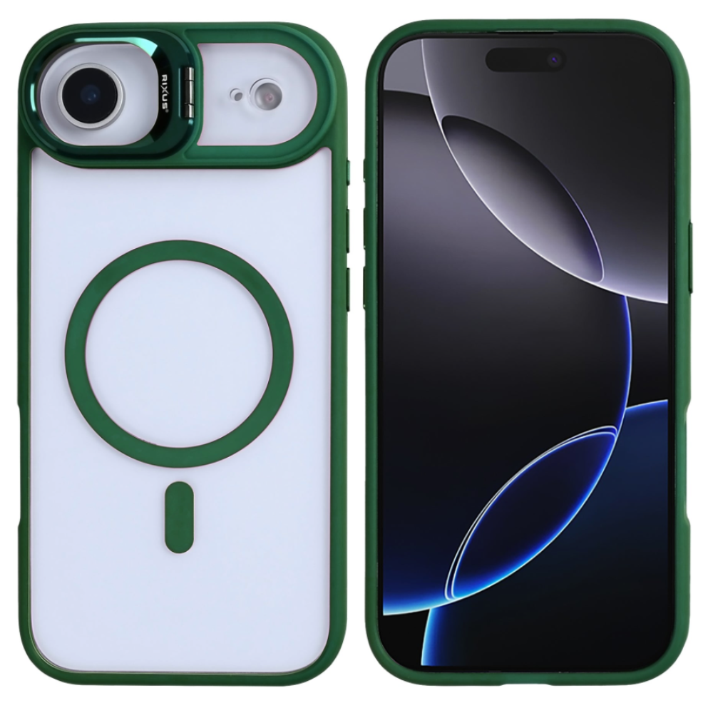 Premium clear case med MagSafe til iPhone 17 Air - Mørkegrøn - reFix.dk