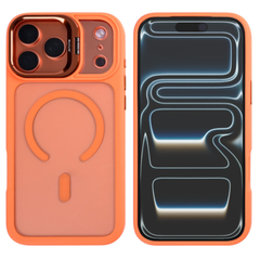 Premium Clear Case med MagSafe til iPhone 17 Pro (+kamera beskyttelsesglas) - Orange - 1 - reFix.dk