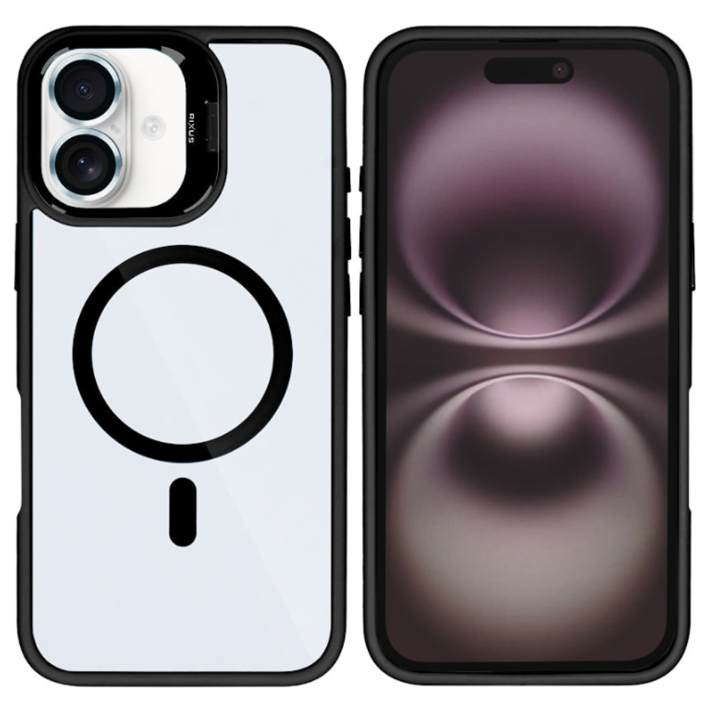 Premium clear case med MagSafe til iPhone 17 - Sort - reFix.dk