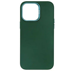 Premium læder cover med MagSafe til iPhone - Mørkegrøn