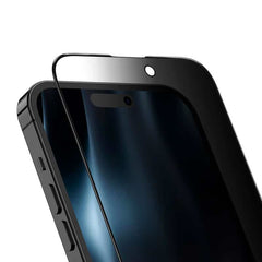 Full cover privacy skærmbeskyttelse af glas til iPhone 16 1 - reFix.dk