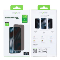 Full cover privacy skærmbeskyttelse af glas til iPhone 16 - Pakkens indhold - reFix.dk