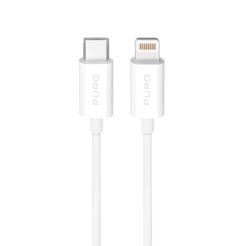 Puro 20W USB-C til Lightning opladerkabel til iPhone / iPad (3m) - reFix.dk